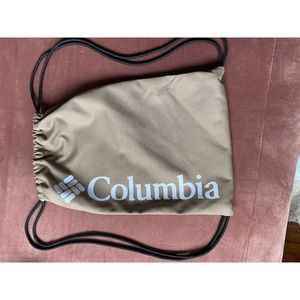 Columbia taupe drawstring backpack NWOT